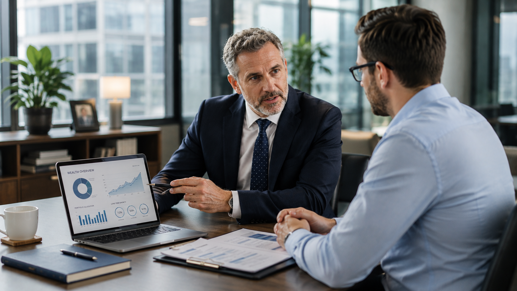 An adviser-client conversation
